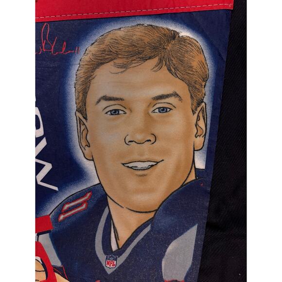Officially Licensed NE Patriots NOS Drew Bledsoe Banner Football Wincraft USA - Picture 7 of 8